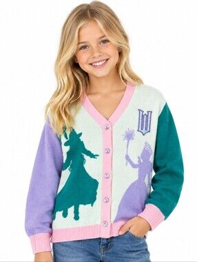Nwt Wicked Girls' Pastel Princess Cardigan Sweater (Sz:8 Med)